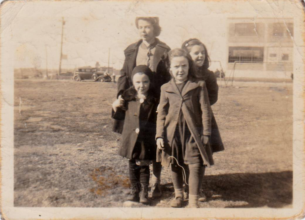 This photo of Therese Trottier, Jeannine Chaput, Jeannette Chaput, and Georgette Chaput was taken at Laroche Park around 1945. Photo courtesy of Nicole Vachon Bergeron