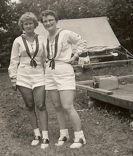 Carol Ann Joiner’s mother with Doreen Hewlett, age 16, in their summer shorts with their middies. Canadian Girls in Training will be celebrating 100 years on October 17, 2015 at Westminster Presbyterian Church on Roosevelt Avenue in Westboro.