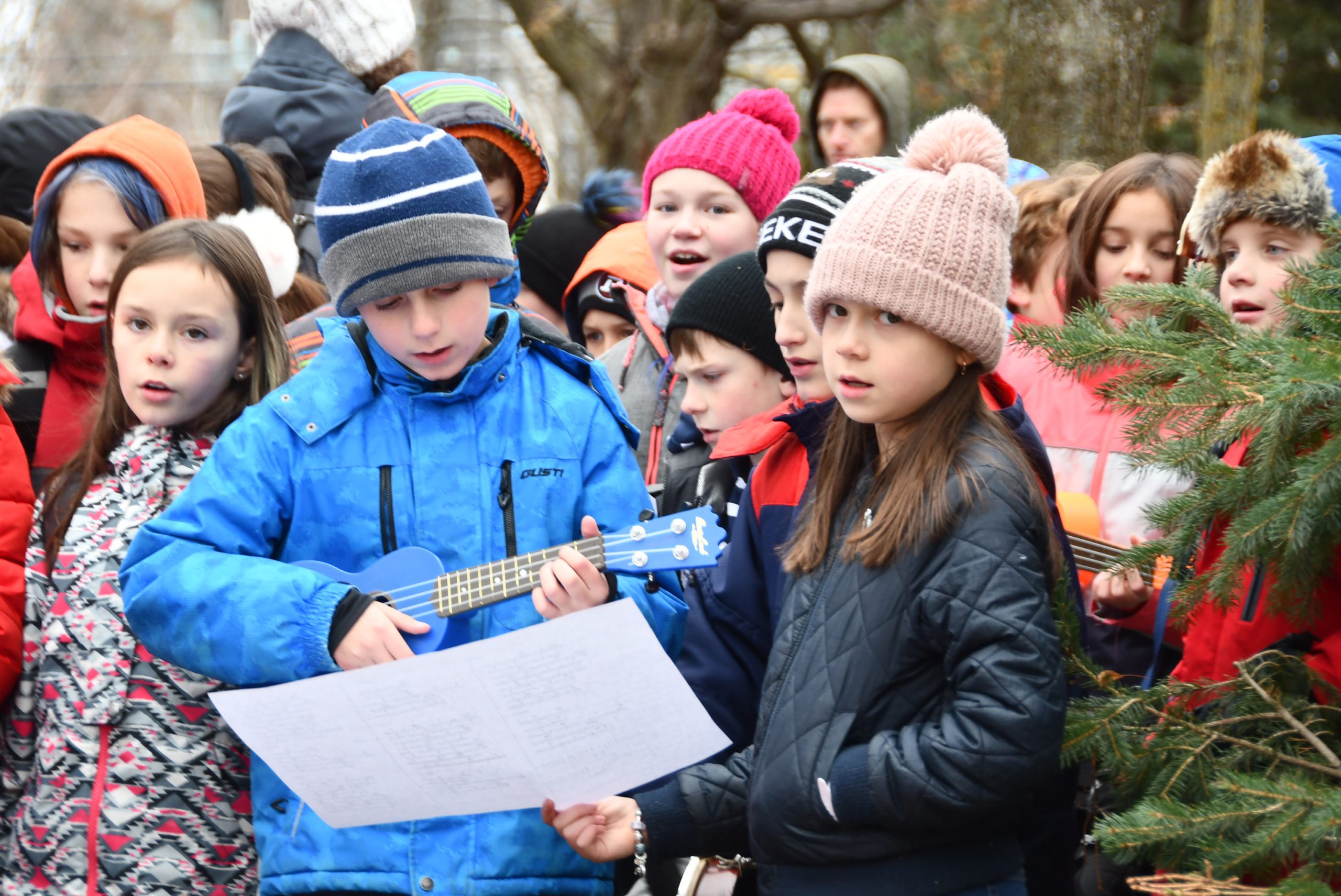 Students from the School of Rock program at Churchill Alternative School sing and play music during this year's Remembrance Day ceremonies in Westboro. Photo courtesy Helen Flaherty, Westboro Legion