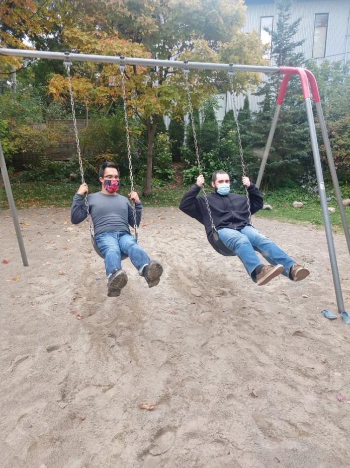 |A photo of the members of WAVE outside at Westboro Beach.