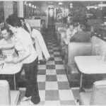 An inside photo of Jimmy's Restaurant in the 1970s.