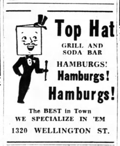 A Top Hat ad on hamburgers that ran in the Ottawa Citizen.