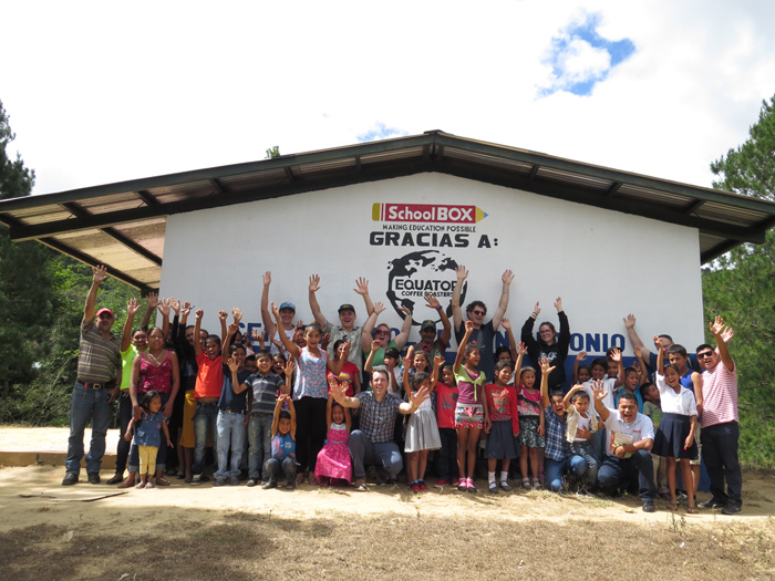 Pictured here is the November 2017 inauguration of the ‘Gracias a Dios’ School in San Juan de Rio Coco, in Northern Nicaragua. One of Equator’s owners, Craig Hall, is in the middle of the photo. Photo courtesy of Jonathan Tam