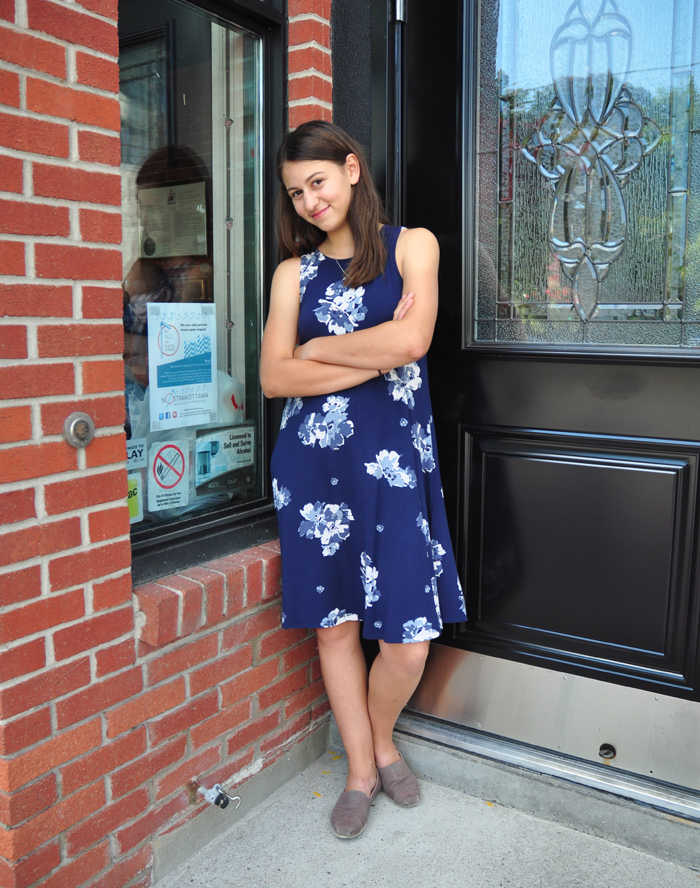 Fifteen-year-old Nepean High School student Maelyn Kaya is encouraging local businesses to forego plastic straws with her No Straw Ottawa campaign. Photo by Andrea Tomkins