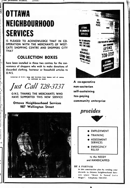 An old newspaper clipping advertising where collection boxes are located.