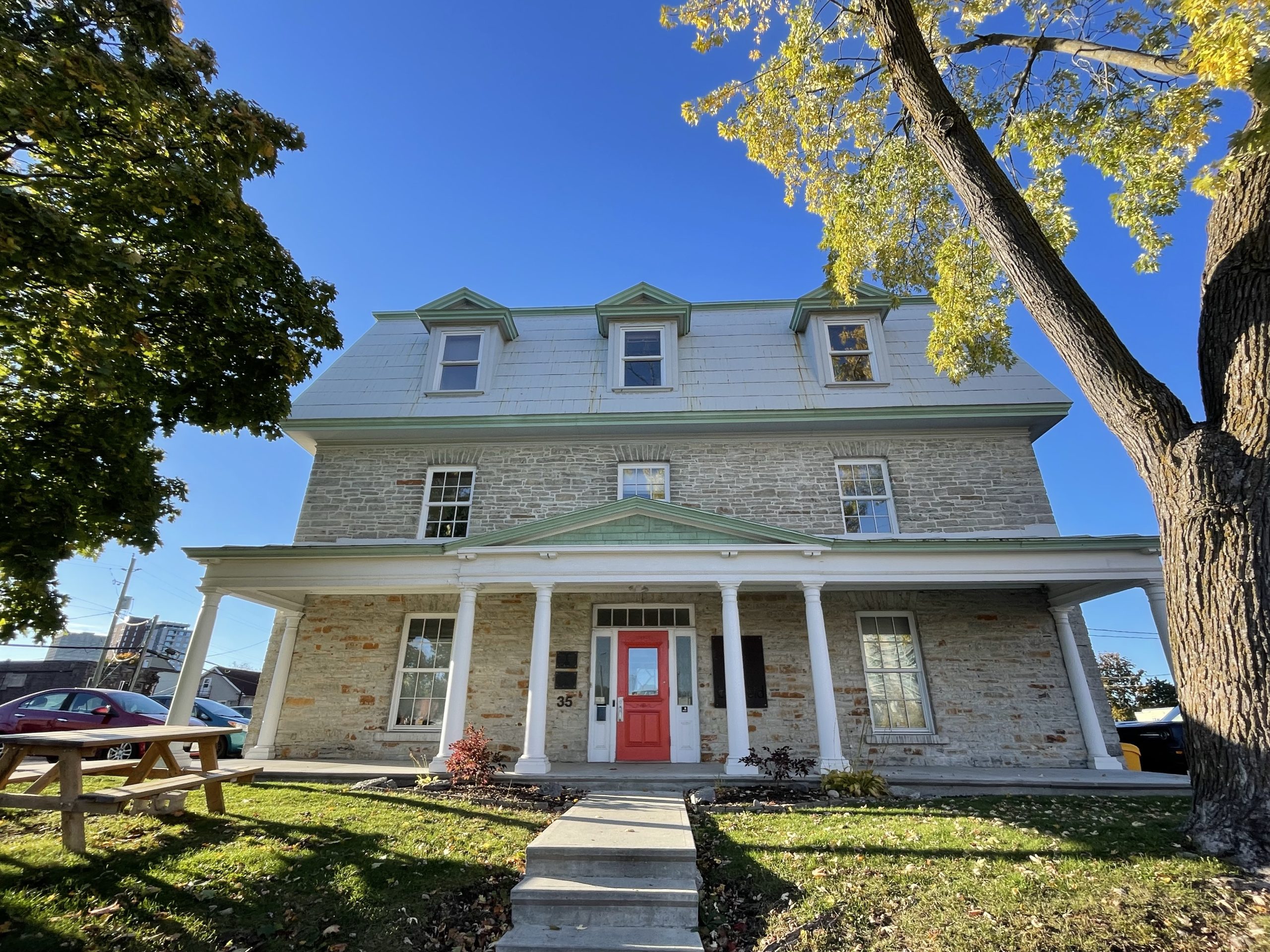 The judge Armstrong house on a sunny fall day. 