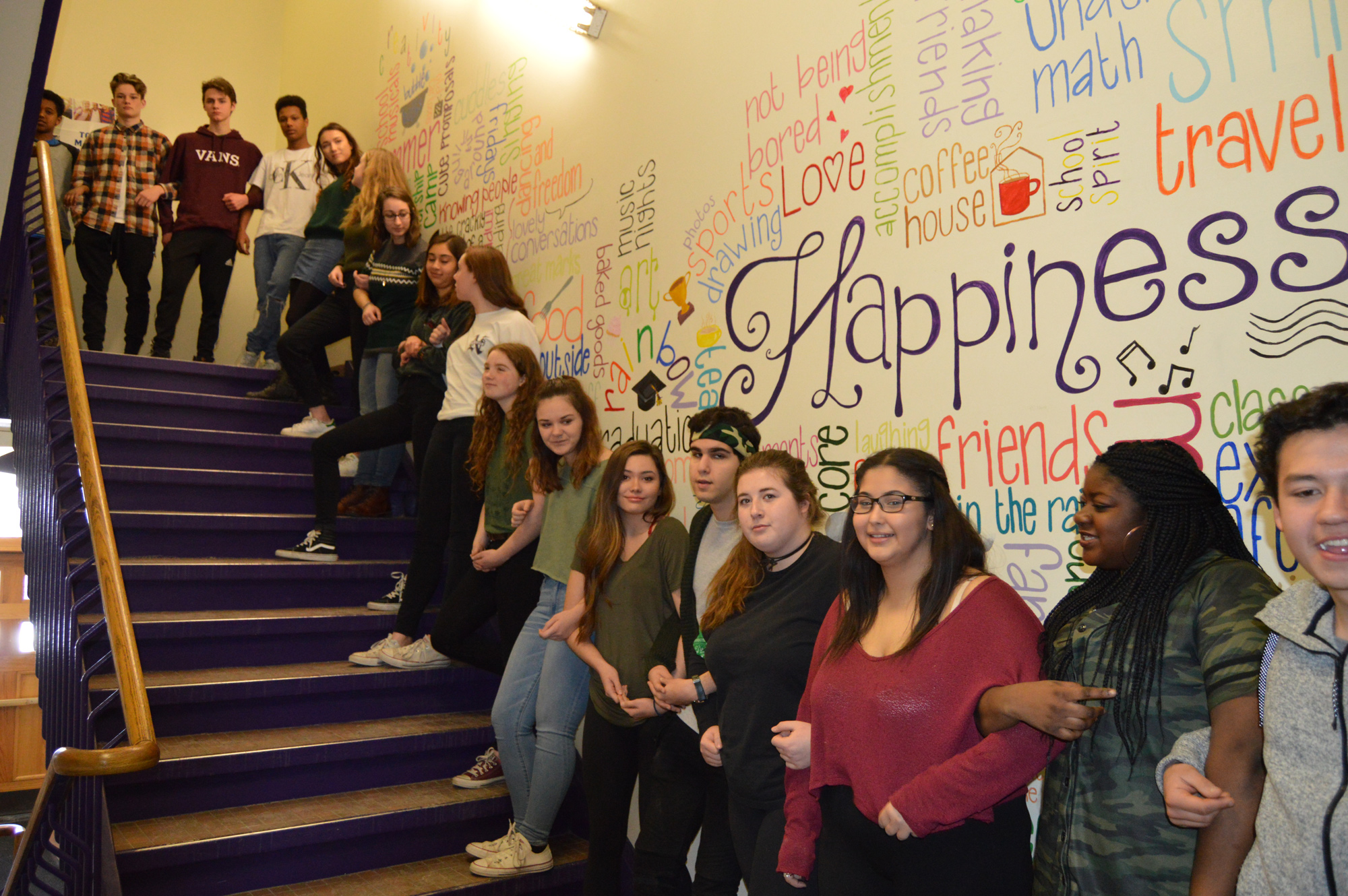 Students and staff at Nepean High School came together to form a human chain on February 4. Photo by Talia Meade, grade 12 student at Nepean High School