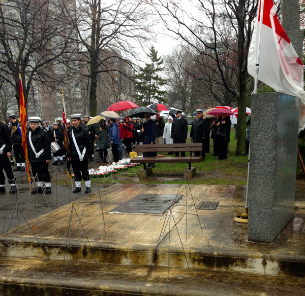 Photo from last year’s Battle of the Atlantic wreath-laying ceremony. By Claudine Wilson