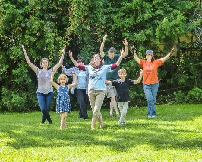 Spreading Roots is a unique community theatre project that celebrates the trees and green spaces of Westboro. Participants gathered in Clare Park for a workshop on August 26. Photo by Al Goyette