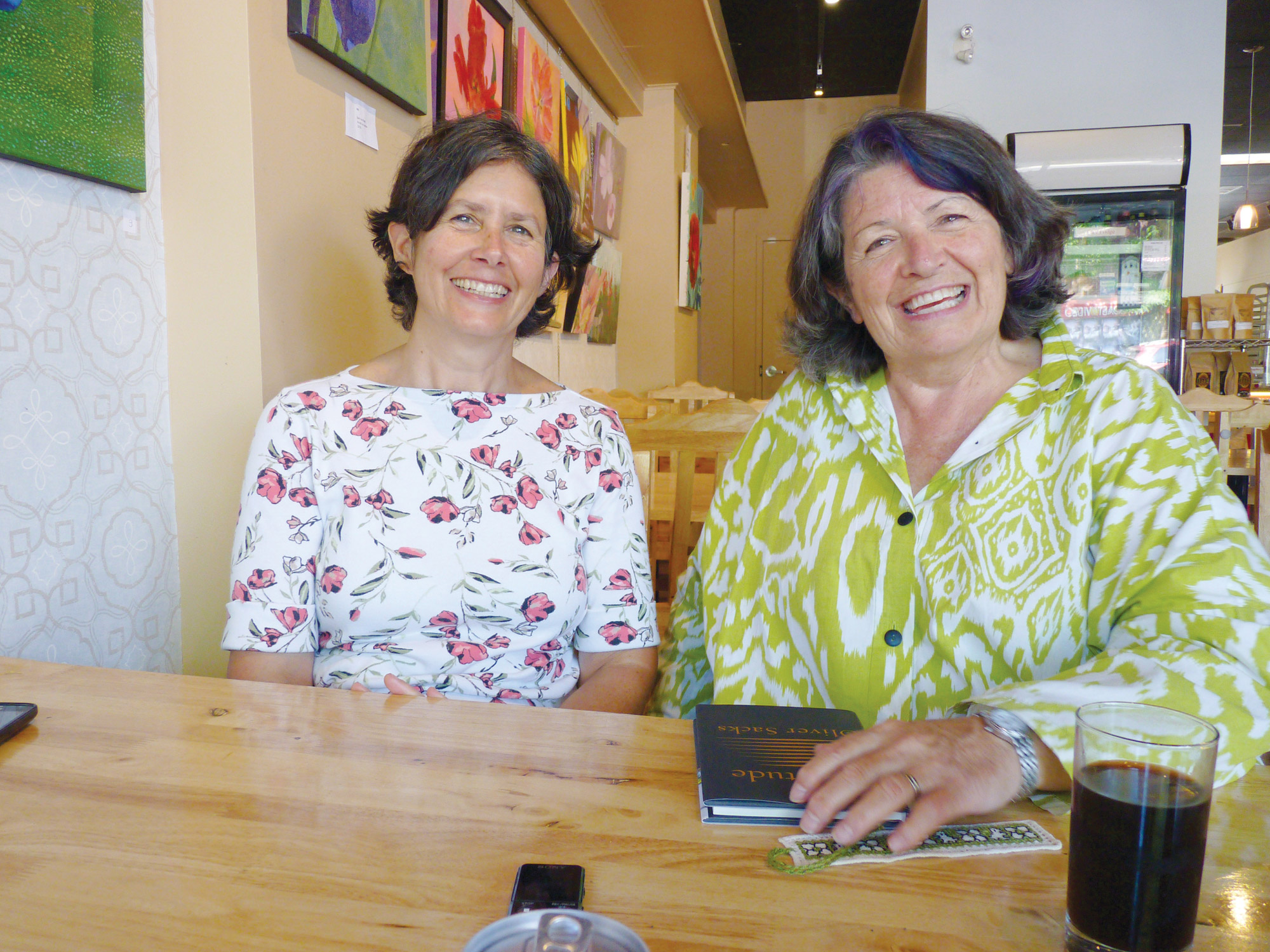 Wendy Robbins and Trudy Medcalf, facilitators of a seminar called Aging by the Book.