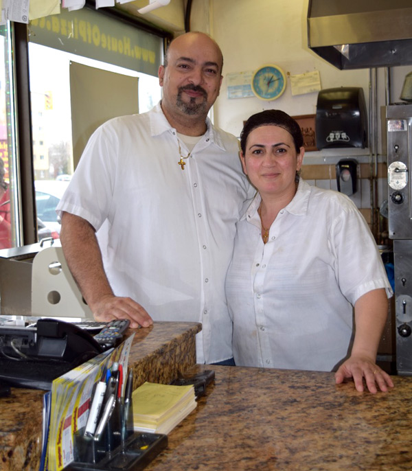 Gabriel Khater and his wife, owners of House of Pizza. Photo by Alyson Queen.