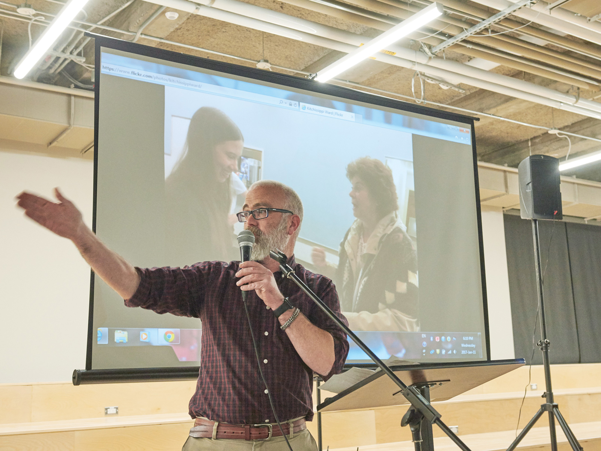 Kitchissippi Councillor Jeff Leiper hosted a Ward Forum at the Innovation Centre on January 11. Photo by Ellen Bond