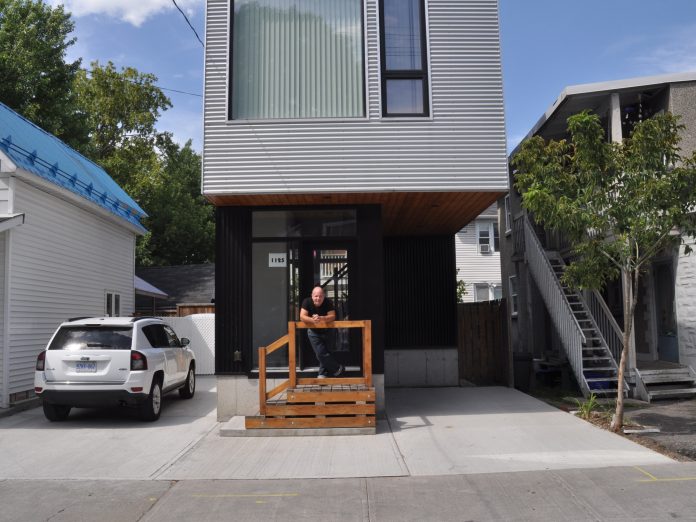 ||||Don LaFlamme is the owner of a modern infill home at 1125 Gladstone Avenue.?Photo by Andrea Tomkins