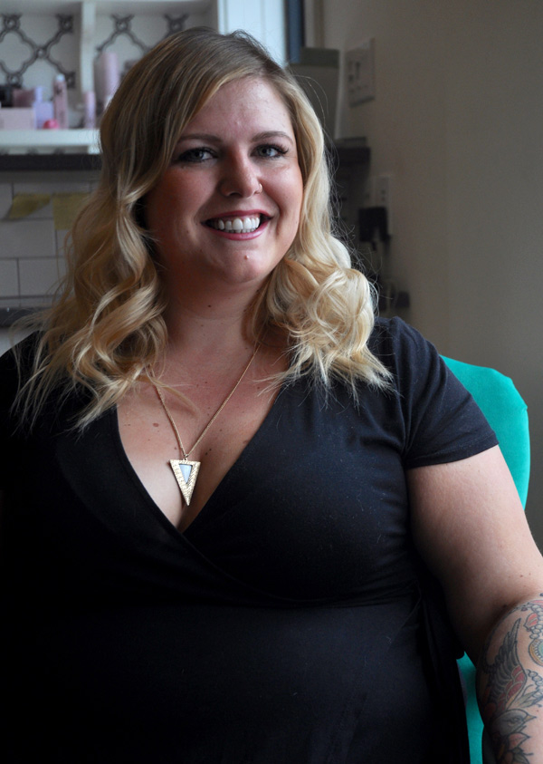 Kristen Atkinson, owner of Mint Hair Studio and The Brooke Barber Shop. Photo by Andrea Tomkins