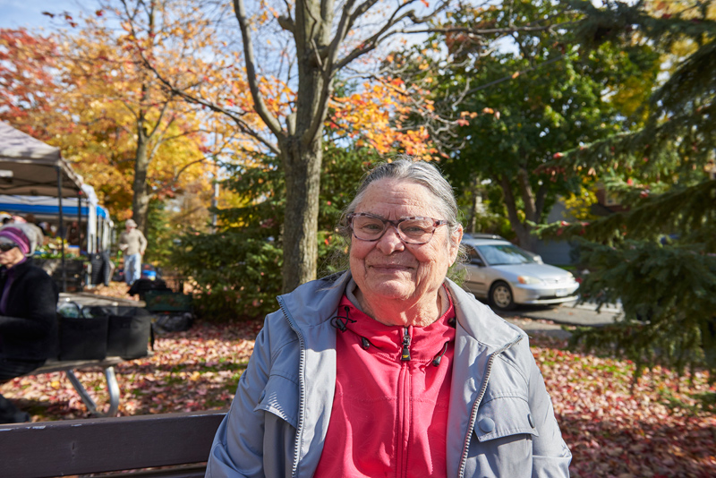 Maxine Hamilton: “I’ve been coming to the market since it first opened. All the good food and the nice weather keep me coming back. There are some speciality items that I go and look for all the time, such as gluten free bread and muffins, and local organic vegetables.”