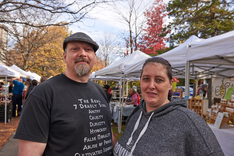 Jeff and Stephanie King: “The market is local, and it’s fun to come to. We also get pork hearts for our dog, and bread and soup for us.”