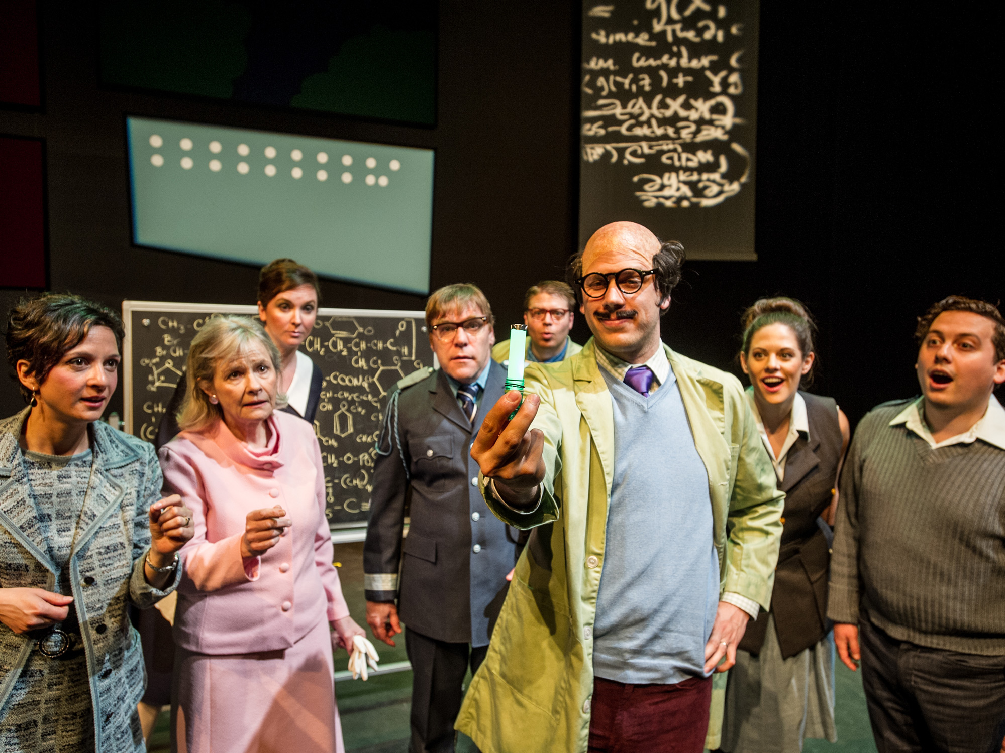 Lawyers on the main stage at GCTC. From left to right: Marisa Victor, Janice Payne, Julia Kennedy, James Jeffcott, Sig Pantazis, Brett Hodgins, Ginger Warner and Dan Moore. Photo by Andrew Alexander