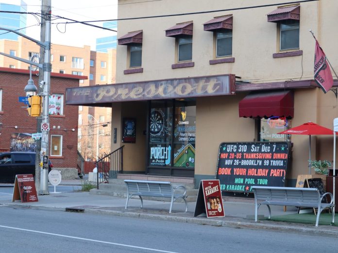 The exterior of the Prescott on Preston Street.